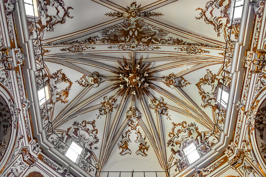 Interior of Saint Joan De La Cruz Church (Esglesia De Sant Joan De La Creu, 1600s). VALENCIA, SPAIN. APRIL 14, 2023.