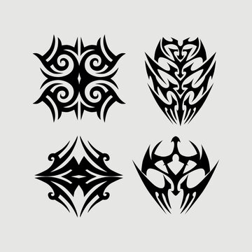 abstract wings tattoo design.  abstract wings for print and cutting sticker