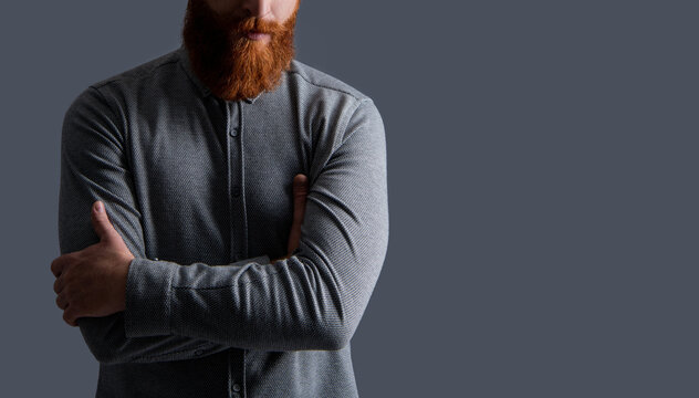 studio cropped view shot of unshaven guy. moustache and beard care. handsome unshaven guy