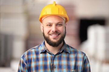 Engineer worker on site containers terminal blur background,