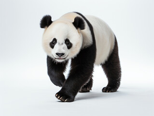 Fototapety  Giant panda walking on a white background