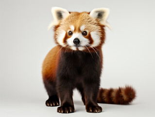 Obraz premium Red Panda stood on a white background