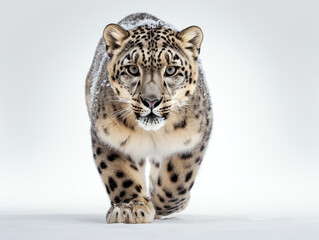 Fototapeta premium Snow Leopard xxx on a white background