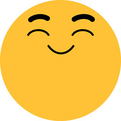 Yellow Face Close Eye Smile