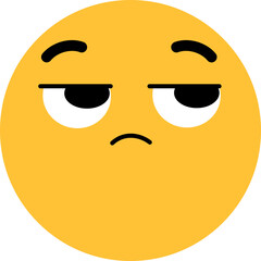 Yellow Face Looking Right Mistrust