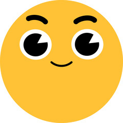 Yellow Face Soft Smile