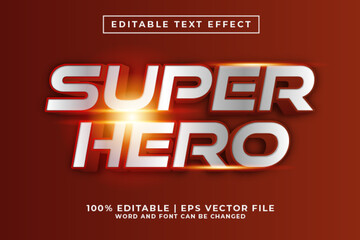 Super Hero 3d Editable Text Effect Cartoon Style Premium Vector