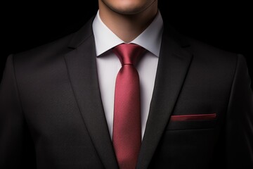 tie on a man in a suit. ai generative