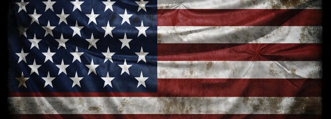 Fototapeta premium Background with American flag, patriotism concept. Generative AI
