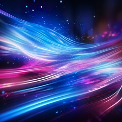 Fototapeta na wymiar abstract futuristic background with gold PINK blue glowing neon moving high speed wave lines and bokeh lights. Data transfer concept Fantastic wallpaper | Generative AI
