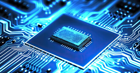 Chips Electrical Information Concept. Technology