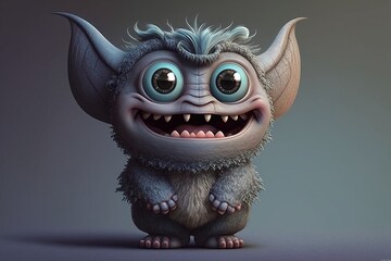 Playful Creature Mashup: Halloween Monster Cartoon Characters in Funny 3D Illustrations!,...