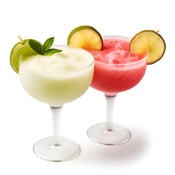 Cuban cocktail Daiquiri, Daiquiri cocktail isolated on white background