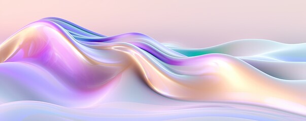 Fototapeta premium Abstract Dynamic Spectrum of Colors Abstract Background, Colorful luxury wave silk,Holographic Neon Fluid Waves