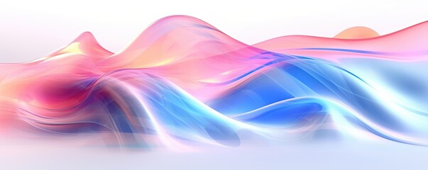 Fototapeta premium Abstract Dynamic Spectrum of Colors Abstract Background, Colorful luxury wave silk,Holographic Neon Fluid Waves