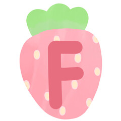 longhand character alphabet pink strawberry cute cartoon beautiful pretty fruit food handwriting  writing autograph green