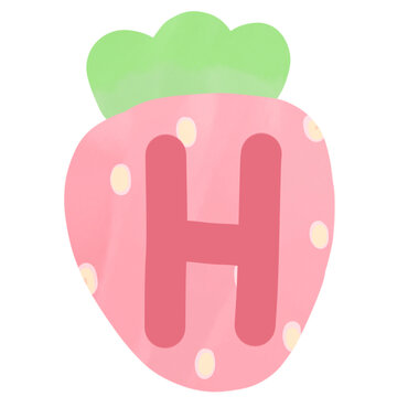 recommend clip art: food fruit back and white stripes lined design lined pattern lined figure longhand letter strawberry pink green pastal alphabet handwriting writing autograph