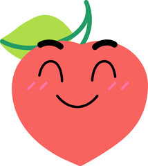 Peach Face Happy Blush Over Smile