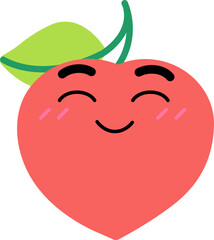 Peach Face Happy Blush Smile