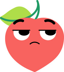 Peach Face Looking Right Mistrust