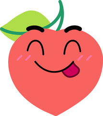 Peach Face Tongue Out Hungry