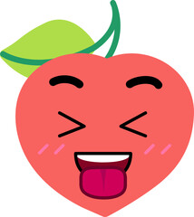 Peach Face Tongue Out Close Eye