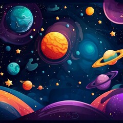 outer space planet star background