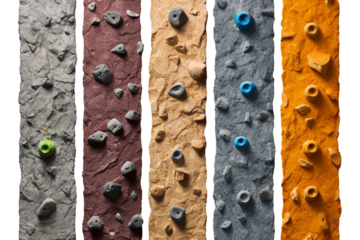 Climbing wall. isolated object, transparent background