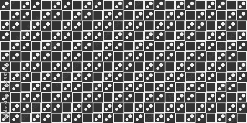 Leinwandbilder seamless and simple pattern with diagonally repeating tiles. a pattern of repeating black tiles. squ