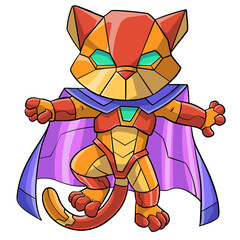 Cyborg cat character