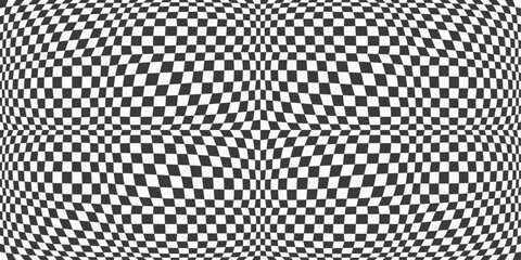 Stylish curly racing flag. Black and white racing flag, can be seamless. For wallpaper, packaging, textiles, interior. Seamless racing flag.