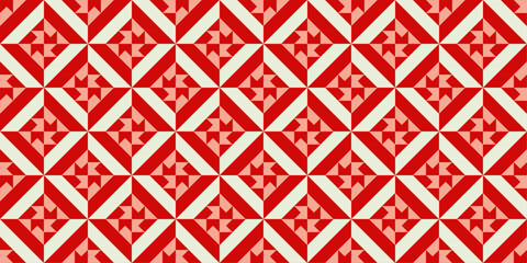 Simple pattern of red rhombs. For seamless repeating surfaces.