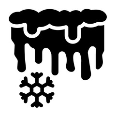 icicles Solid icon - obrazy, fototapety, plakaty