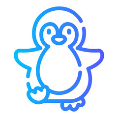 penguin Line Gradient Icon