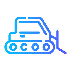 snow vehicle Line Gradient Icon