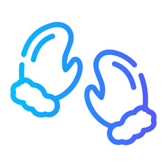 winter gloves Line Gradient Icon