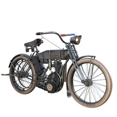 Motor bicycle isolated 