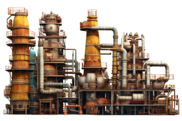 Factory equipment. isolated object, transparent background