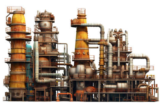 Factory equipment. isolated object, transparent background