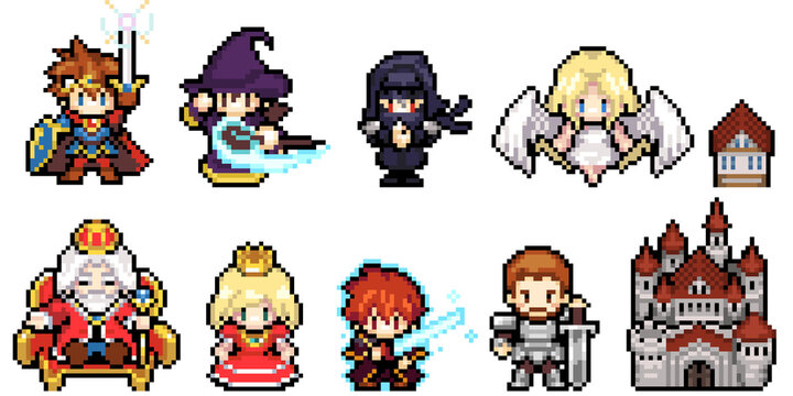 ドット絵RPGキャラセット