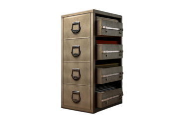 File cabinet. isolated object, transparent background