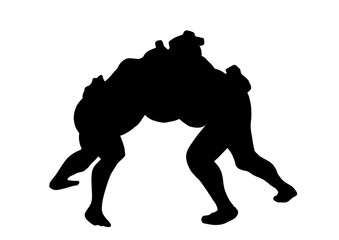 sumo wrestler, シルエット