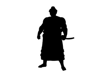 sumo wrestler 横綱相撲シルエット