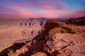 Landscape view of the Grand Canyon in Arizona, United States