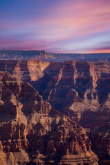 Landscape view of the Grand Canyon in Arizona, United States