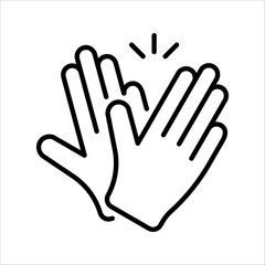 Fototapeta na wymiar Hands clapping icon. Vector illustration. applause icon vector illustration on white background.