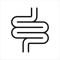 Gut constipation icon design, Intestines icon, symbol of digestion system flat style vector illustration on white background