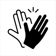 Hands clapping icon. Vector illustration. applause icon vector illustration on white background.