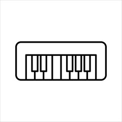 Piano Icon vector illustration Isolated on White Background. color editable eps 10