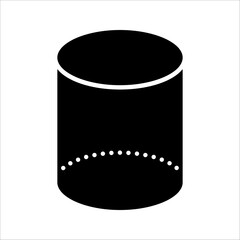cylinder shape illustration vector graphic icon on white background